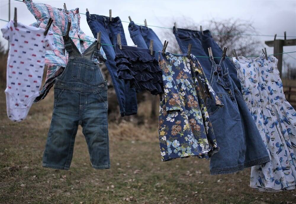 large family laundry organization