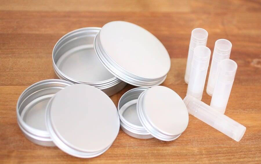 containers for handmade lip balm