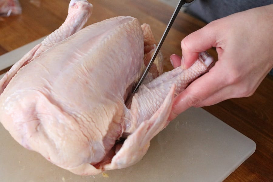 Butchering a chicken