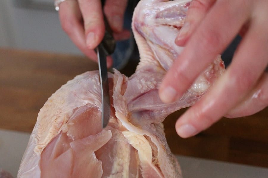 cutting up a whole chicken