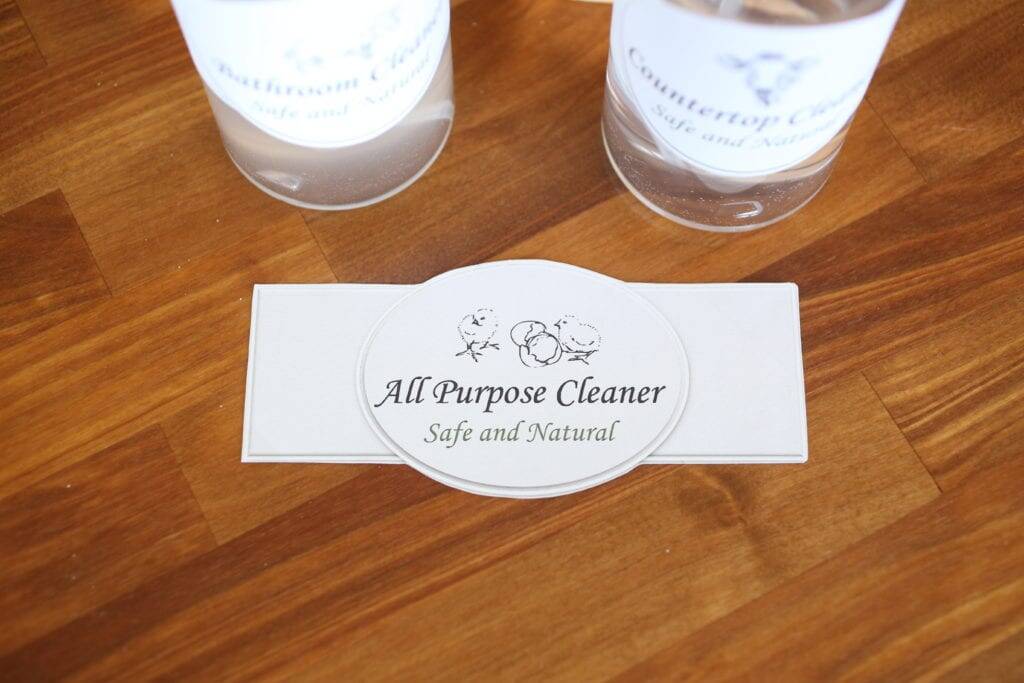 Natural Cleaning Free Labels