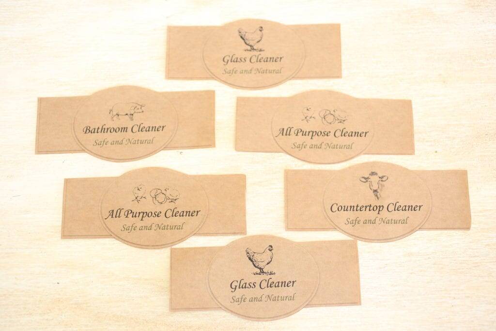 DIY Natural Cleaning Labels