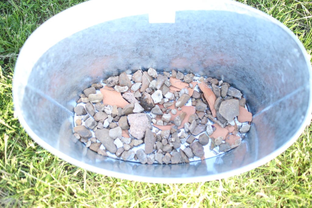 pebbles container drainage lavender