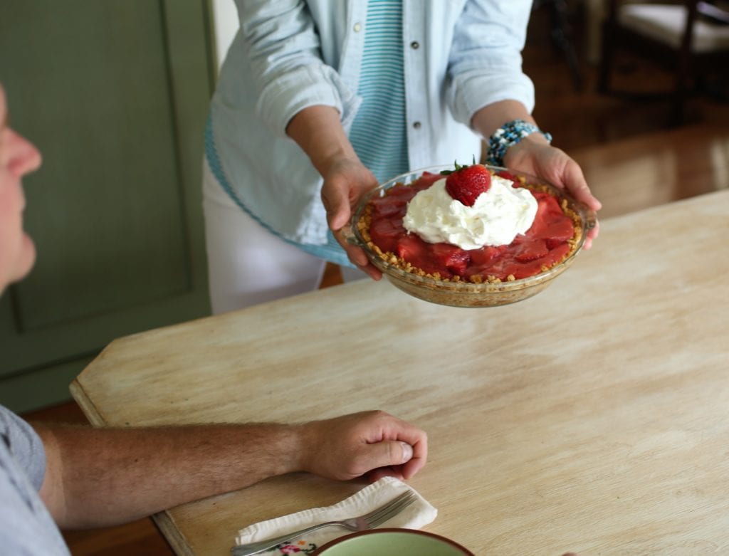 Father's Day treat fresh strawberry pie