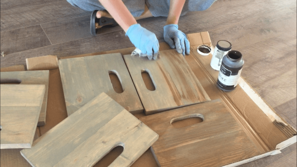 staining crate sides scrap