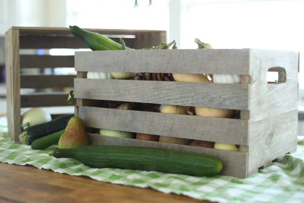 handmade crate from scrap flooring