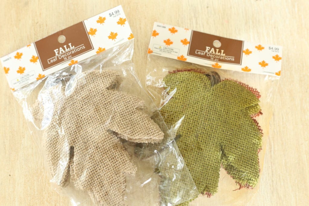 burlap leaves