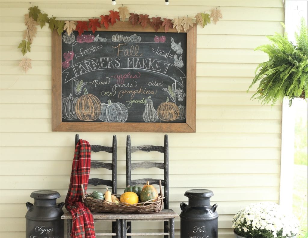 Fall Porch Chalkboard