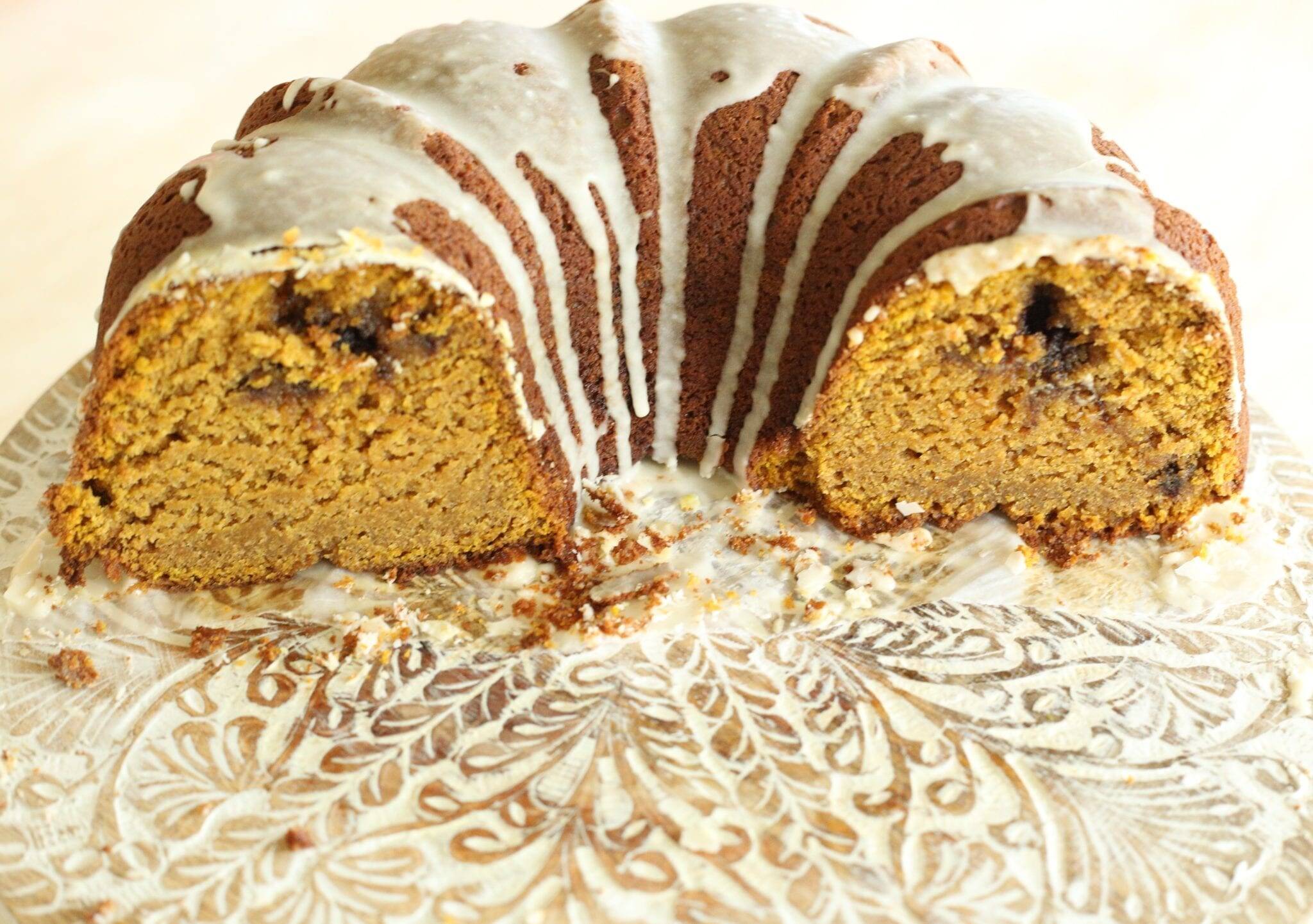 inside of pumpkin bundt cake