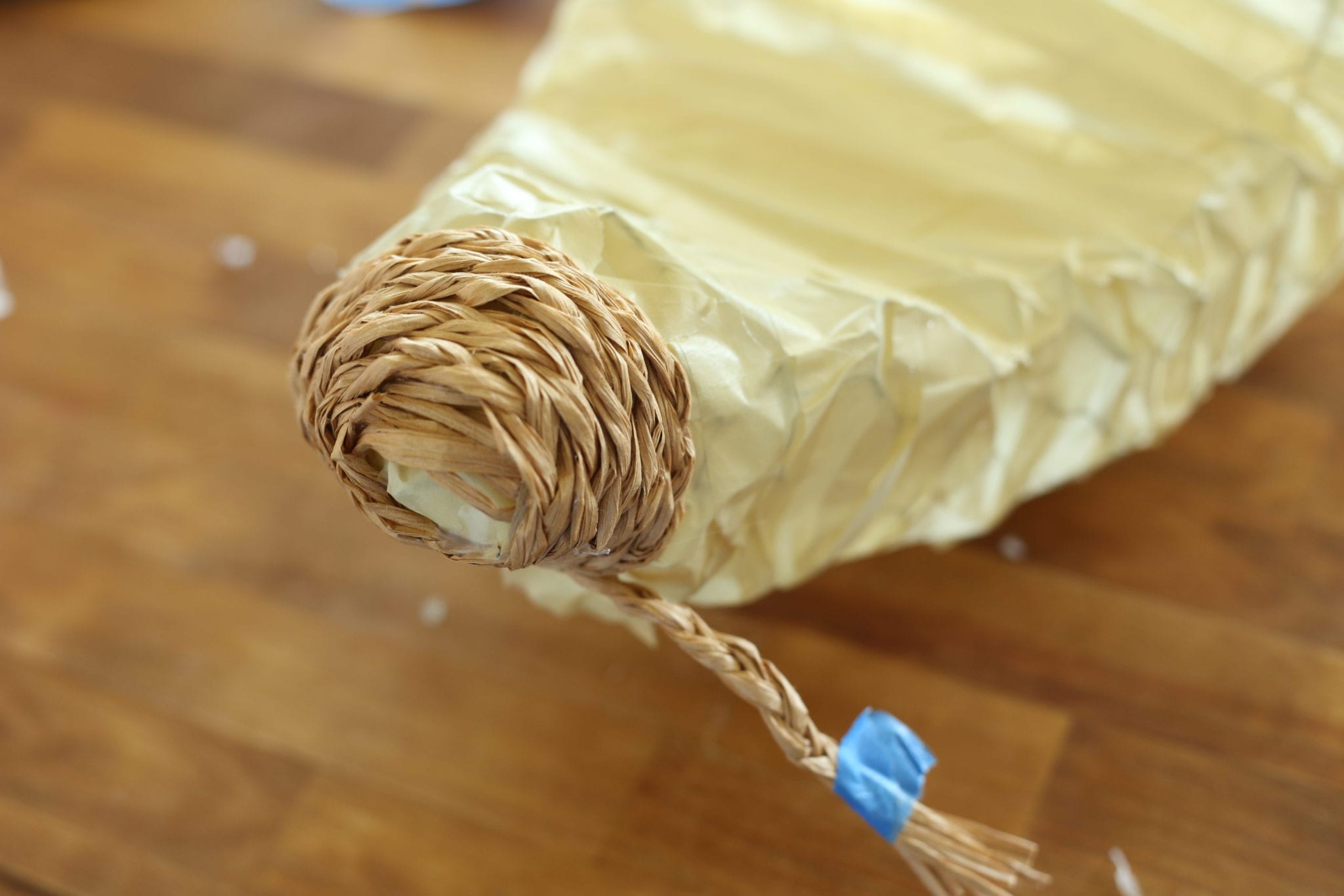 wrapping the raffia