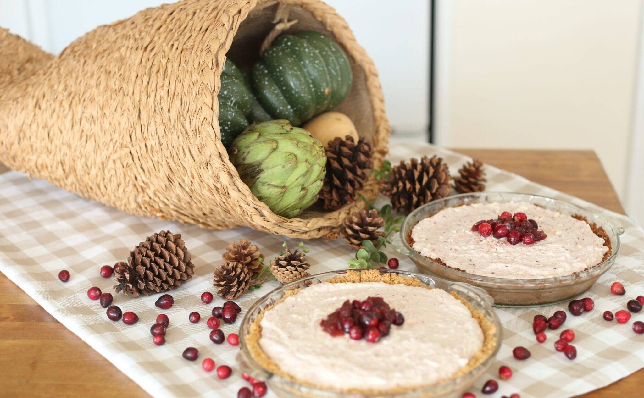 Cornucopia and cranberry pies