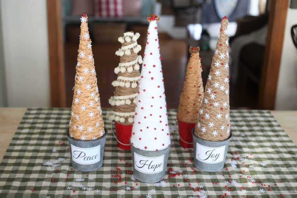 DIY Foam Cone Christmas Trees — WE MOVED! Visit ashleyburk.com