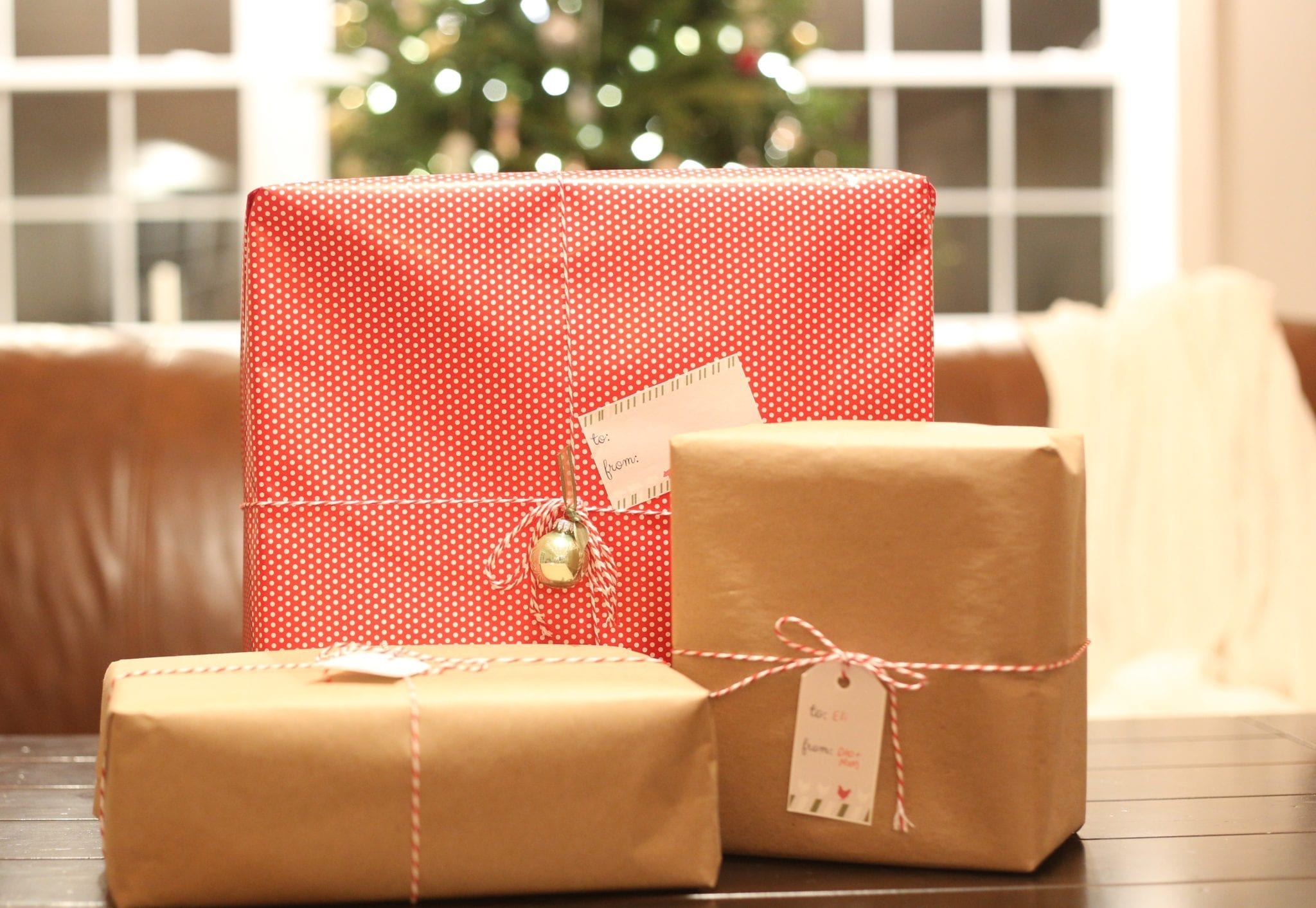 Wrapped Gifts with tags