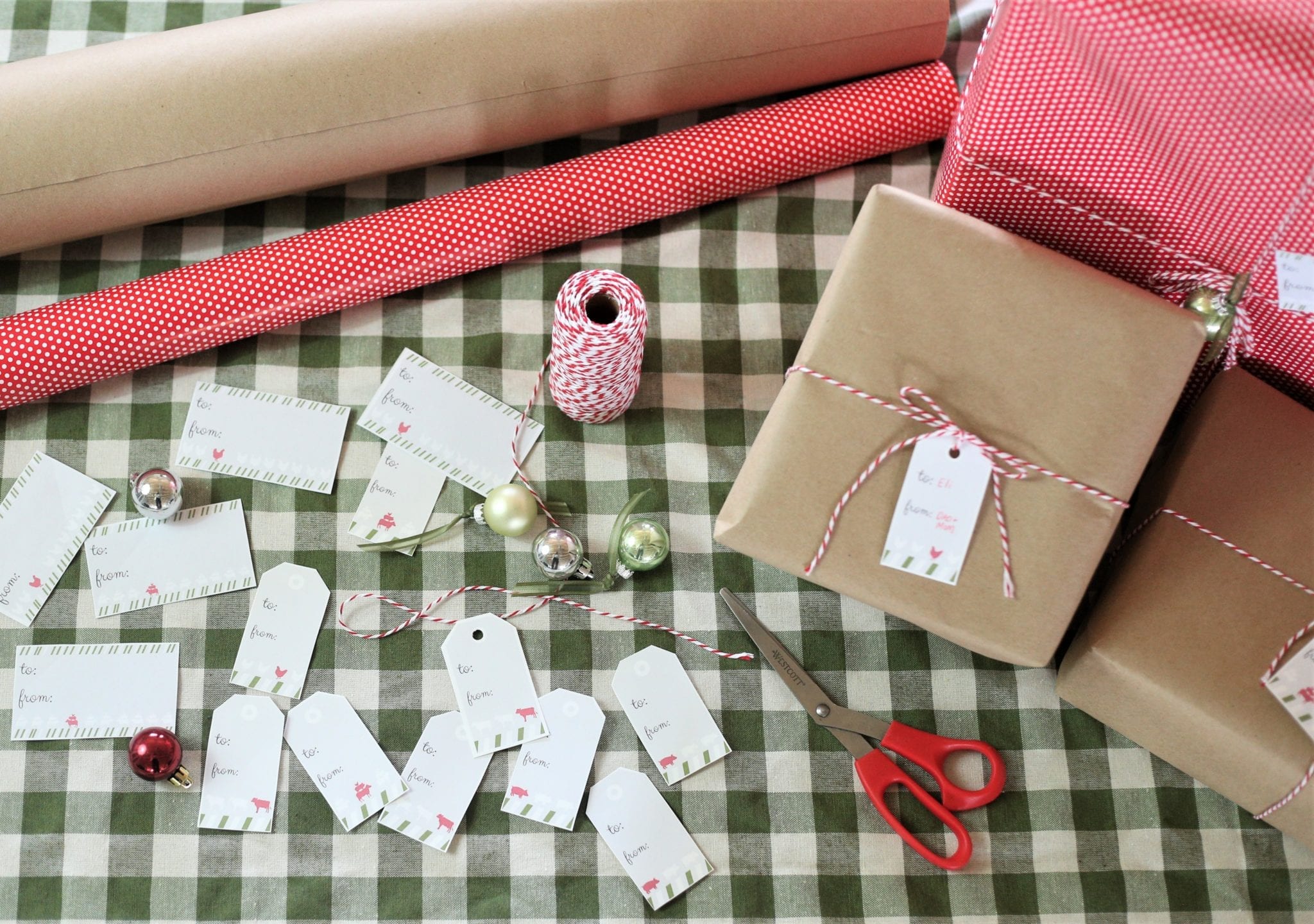 Wrapping gifts Christmas Tags