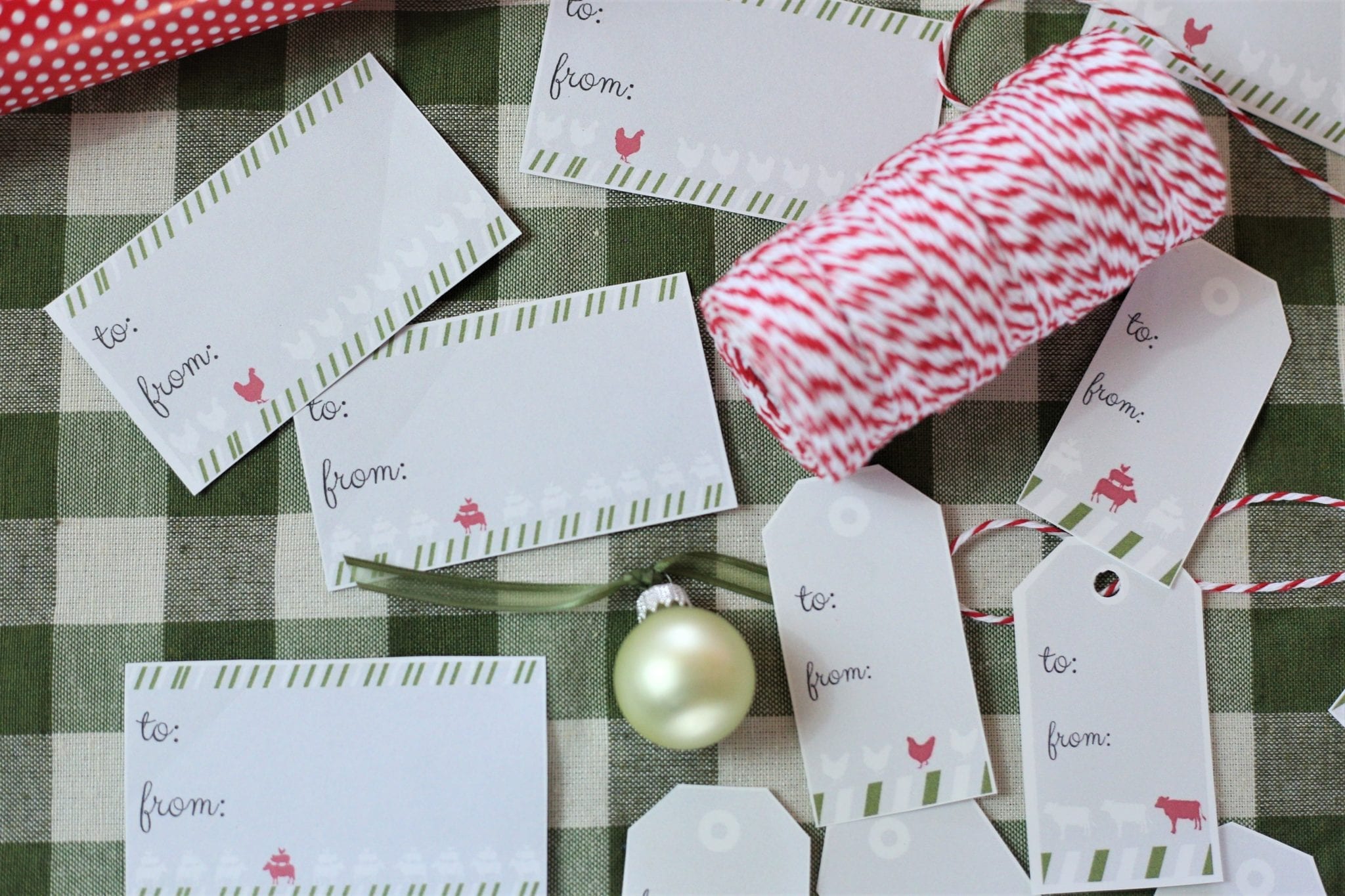 Farmhouse Christmas labels