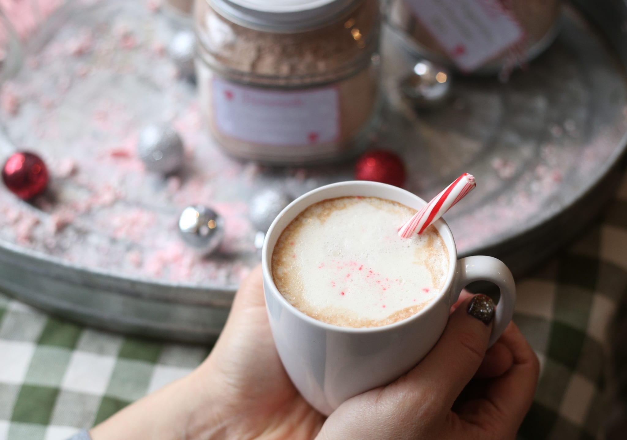 Hands holding hot chocolate