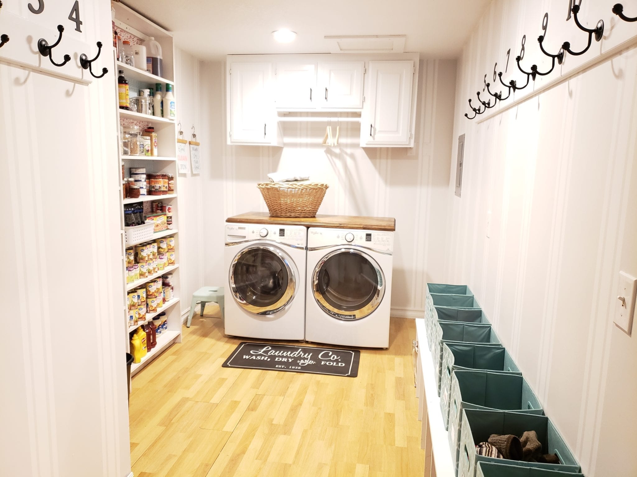 decluttered mudroom