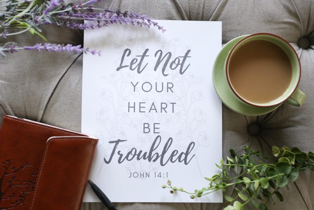 John 14:1, Let Not Your Heart Be Troubled, Bible Verse, Scripture