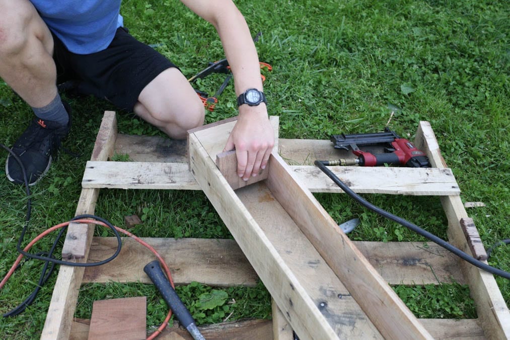 assembling the succulent planter