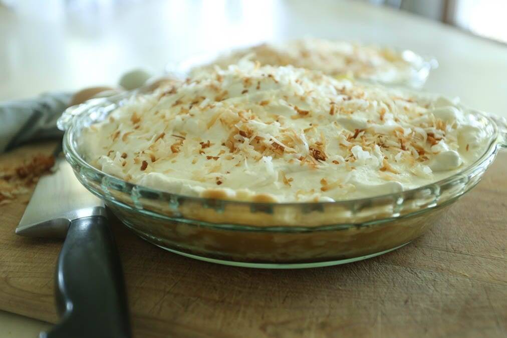 whole coconut cream pie