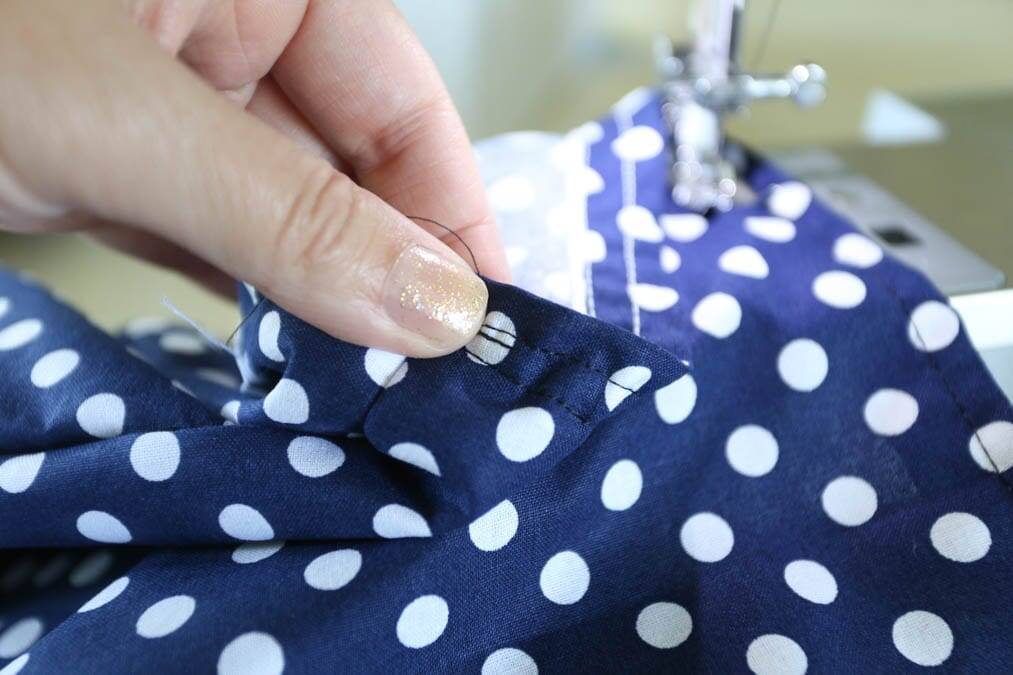 stitches on dress