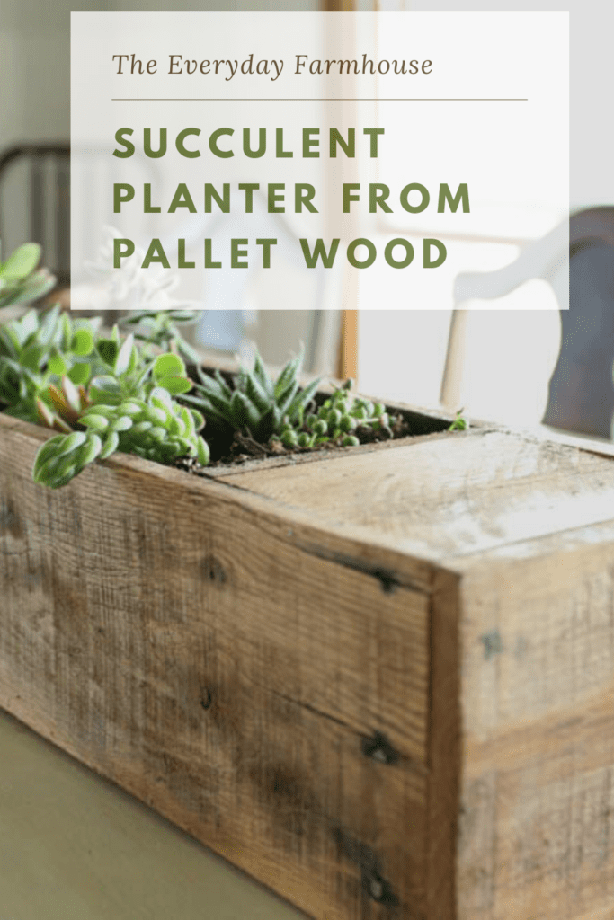 pallet wood succulent planter pin