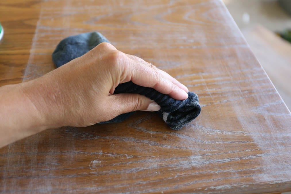 buffing the end table