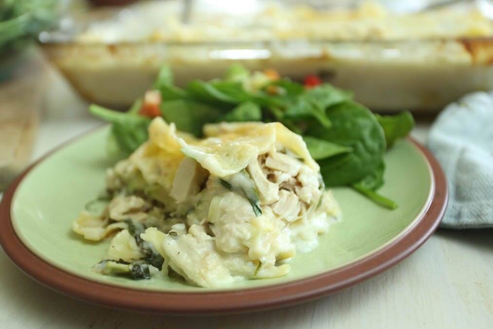 Chicken Spinach Zucchini Lasagna