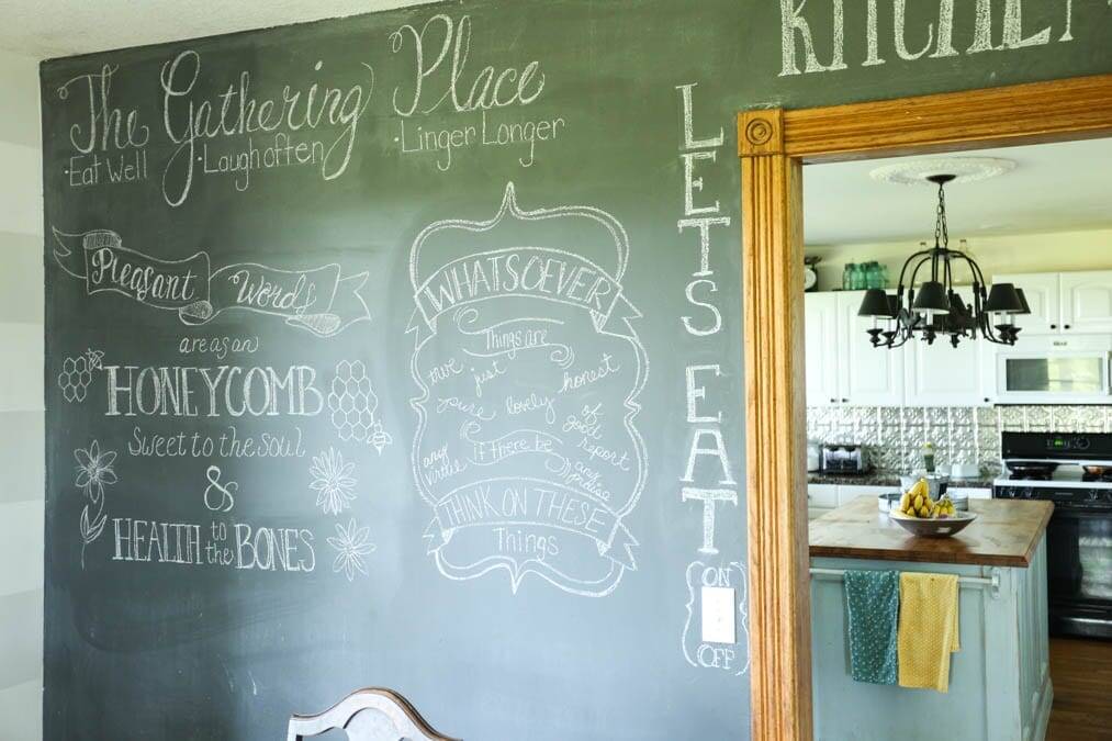 How to Make a Fun Chalkboard Wall for Your Homeschool 