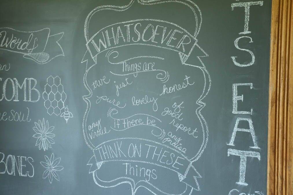 chalkboard wall art for homeschool