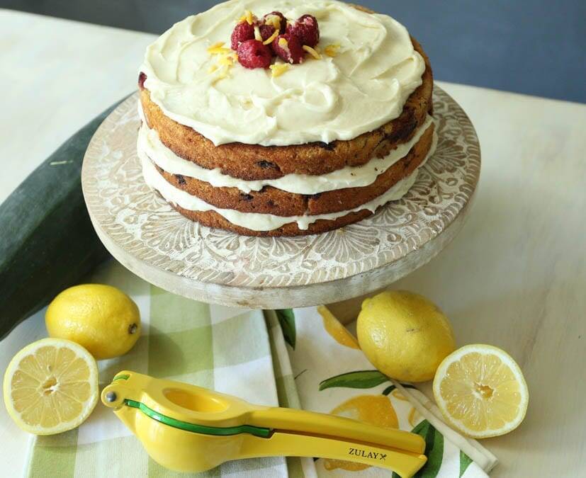 zucchini cake with lemon cream cheese frosting