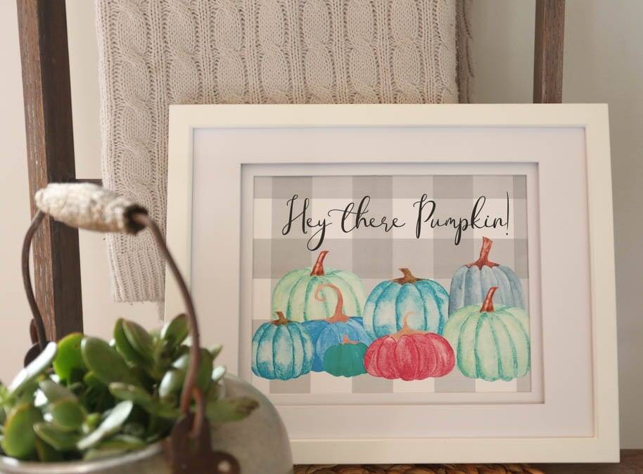 Hey there pumpkin farmhouse printable