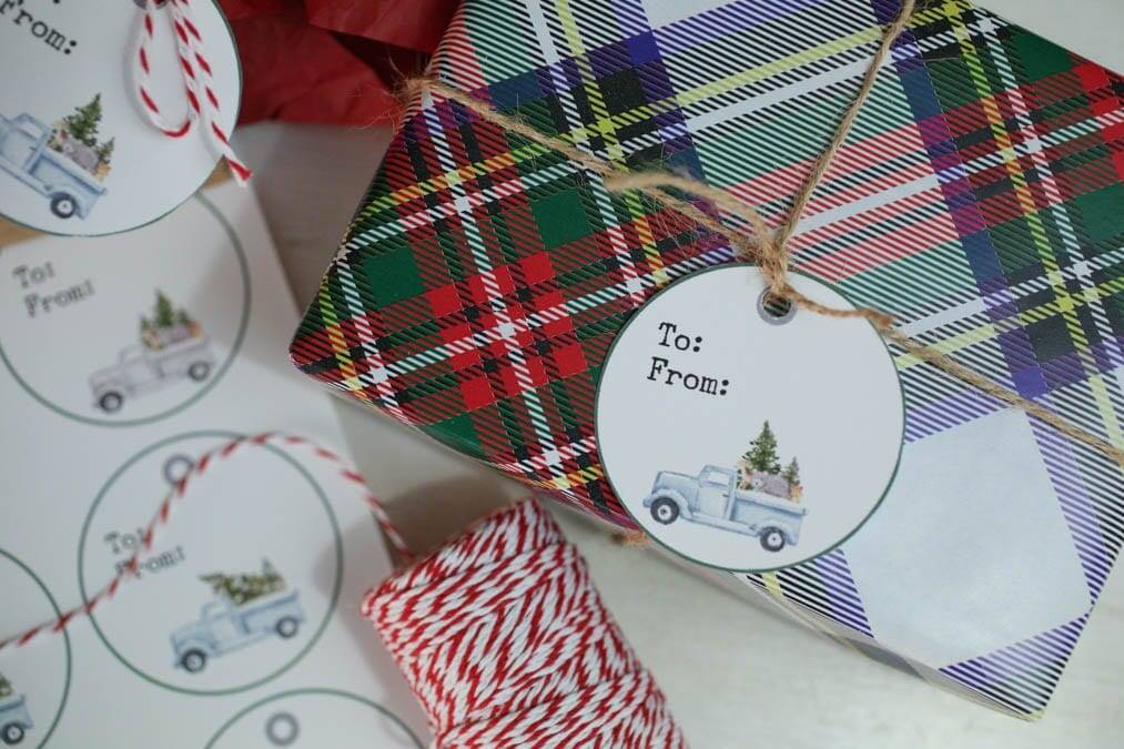 Free Printable Truck Christmas Tags & We Have an Etsy Printables Shop!