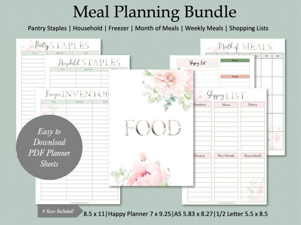 meal planning mockup