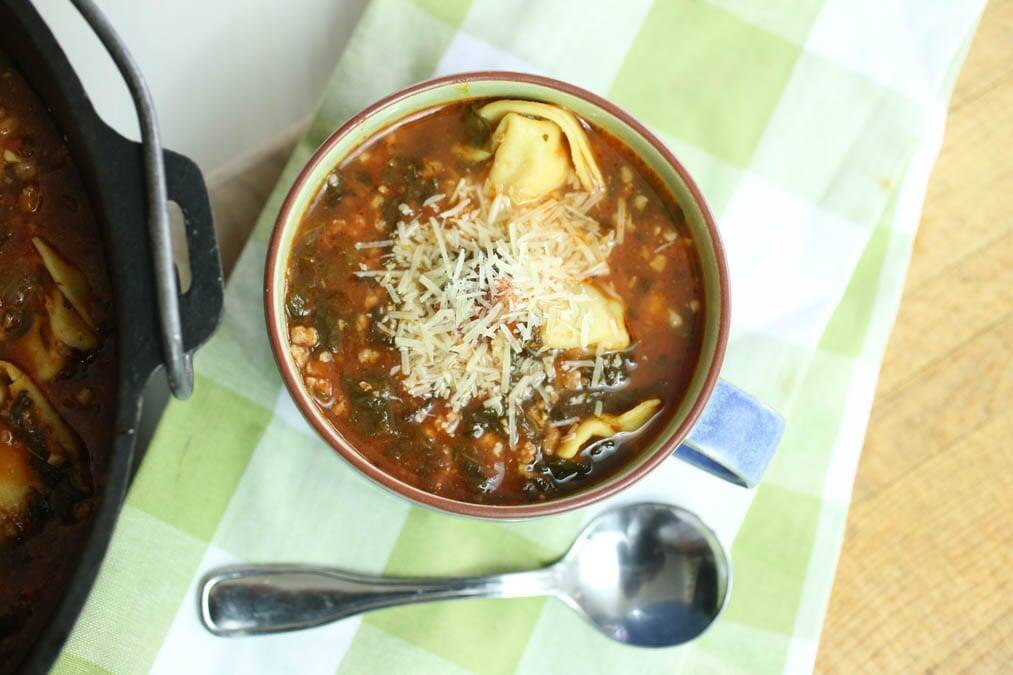 Bowl Italian Tortellini Soup