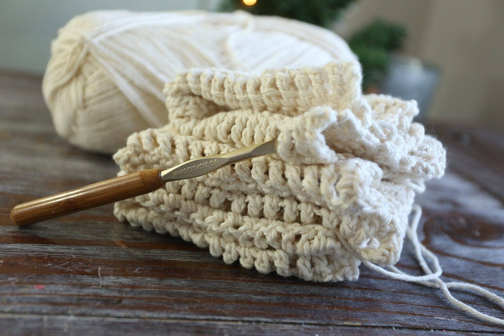 How to Crochet a Dishcloth for Absolute Beginners