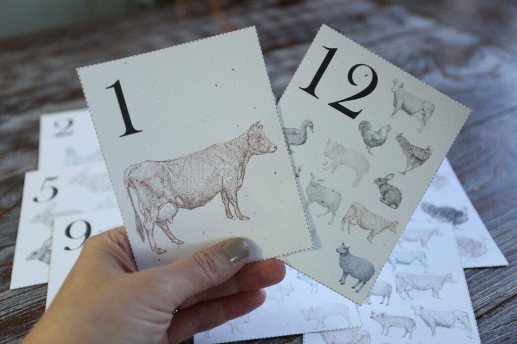 homestead printable number cards