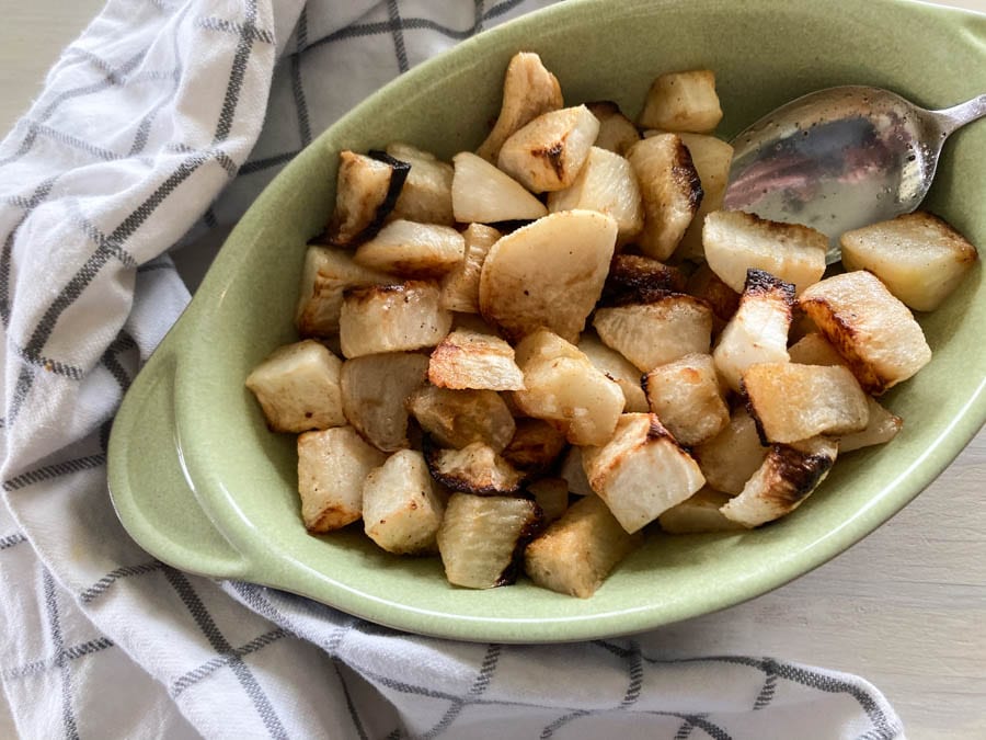 chopped roasted turnips
