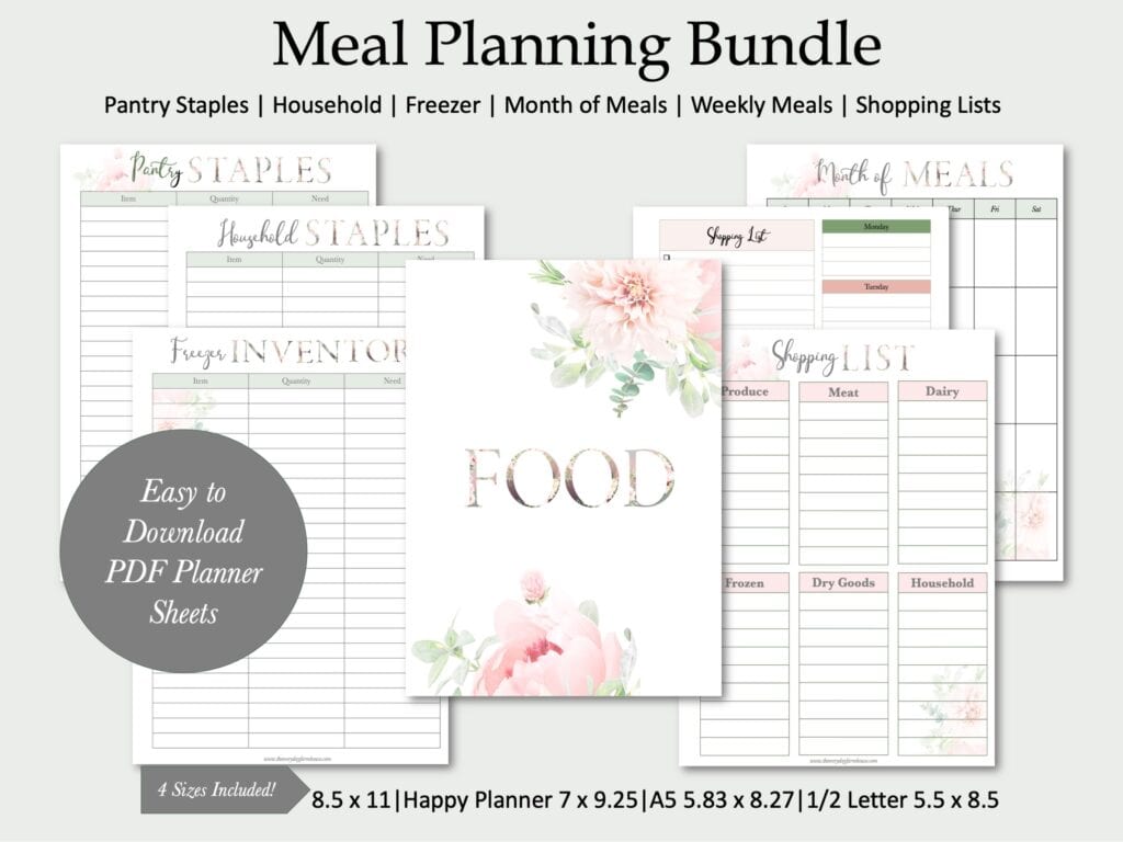 Meal planning bundle