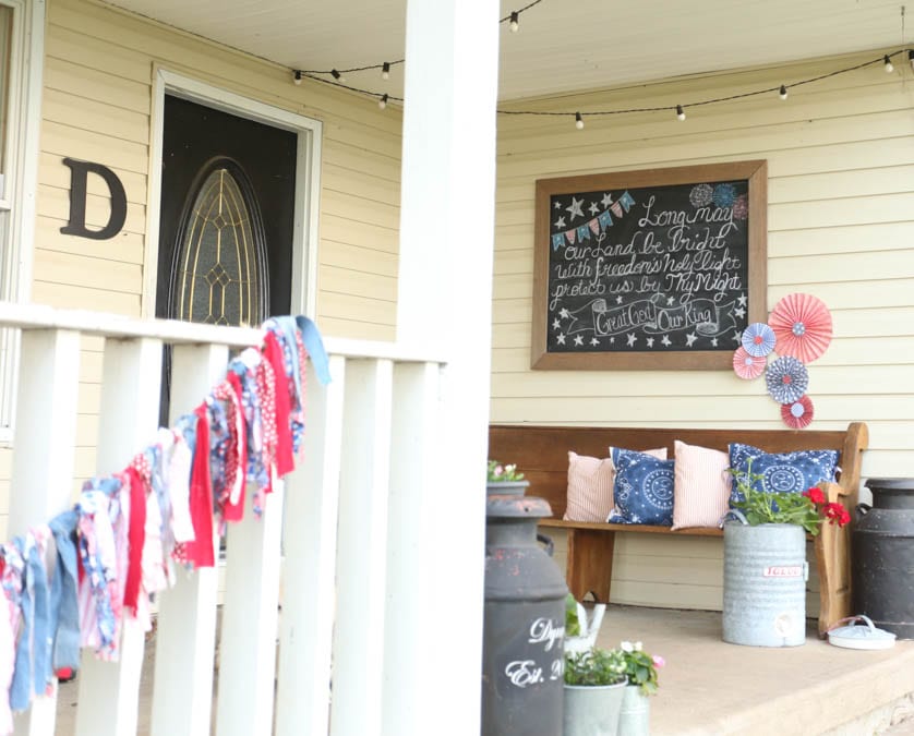 patriotic front porch