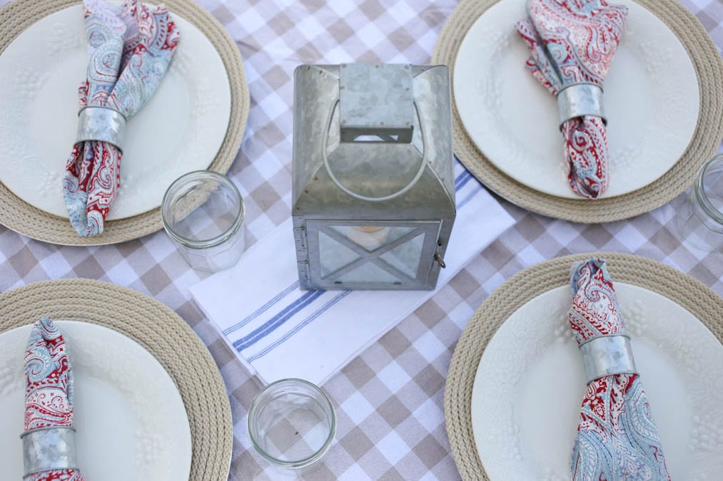 patriotic outdoor table