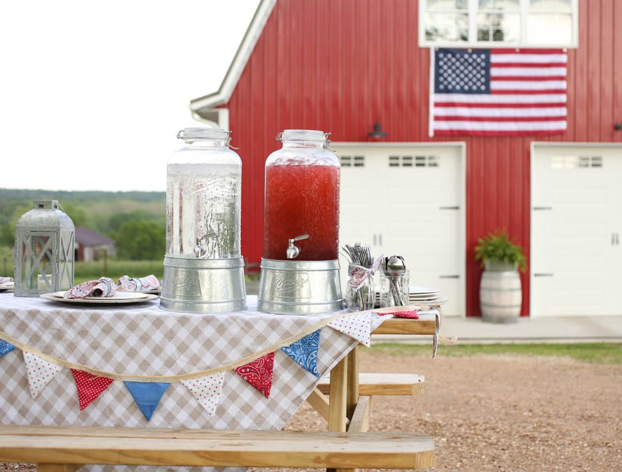 Red Barn American Flag