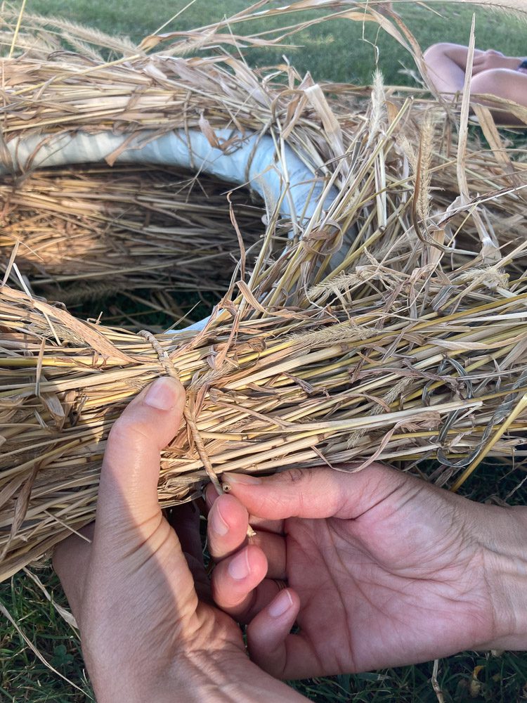 Natural Dried Grass Wreath