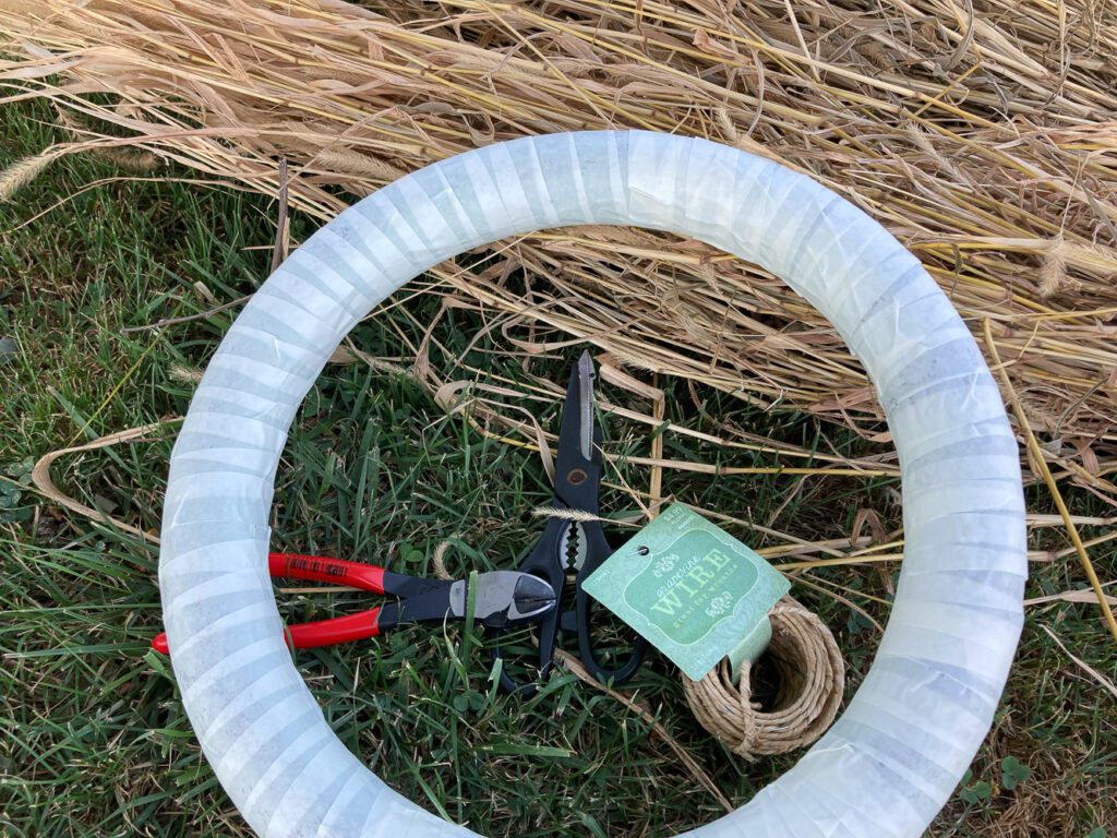 Materials for foraged wreath