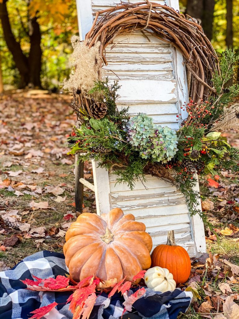 foraged fall wreath