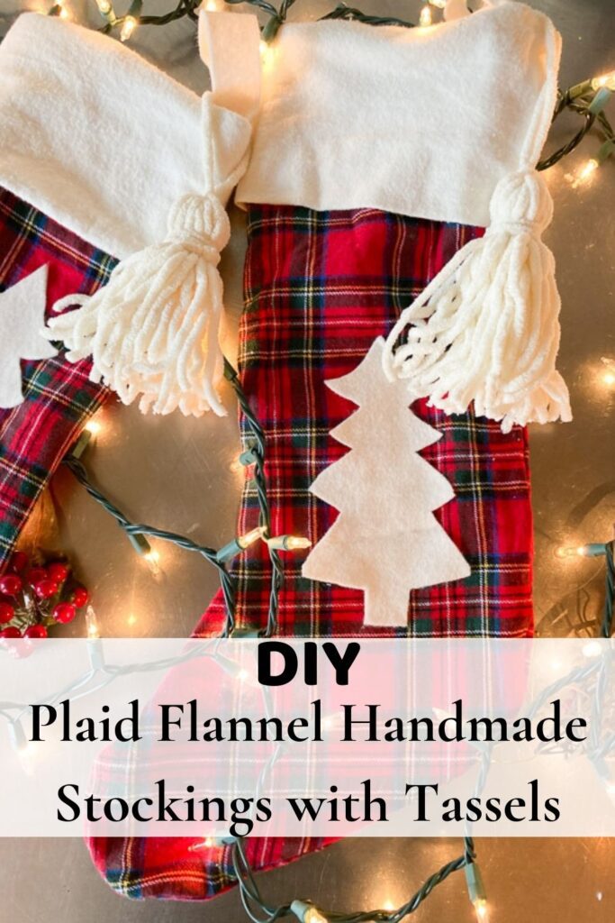 handmade plaid flannel stocking