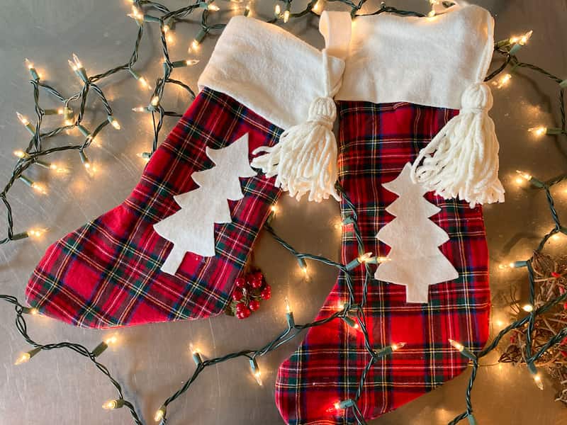 Making a handmade flannel stocking is pretty simple and something that you can make in an evening or an afternoon! 