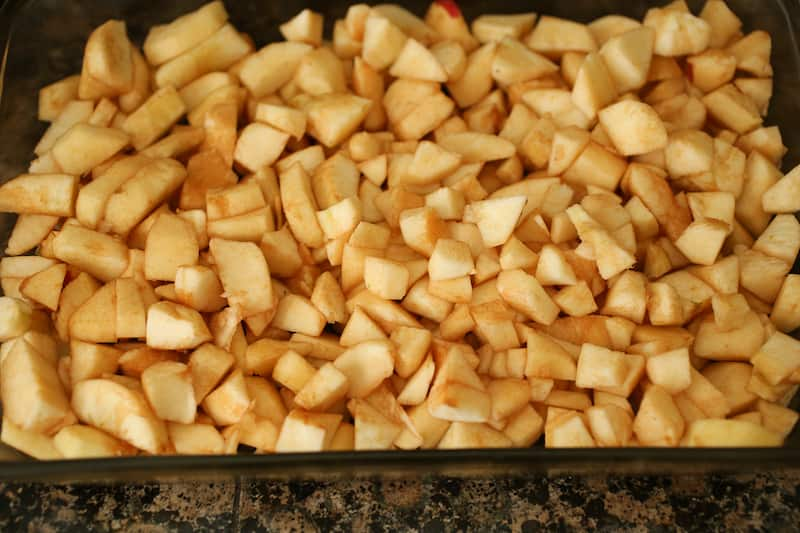 chopped apples