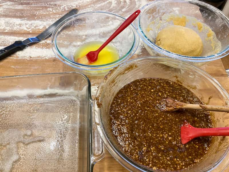 Ingredients for making povitica bread