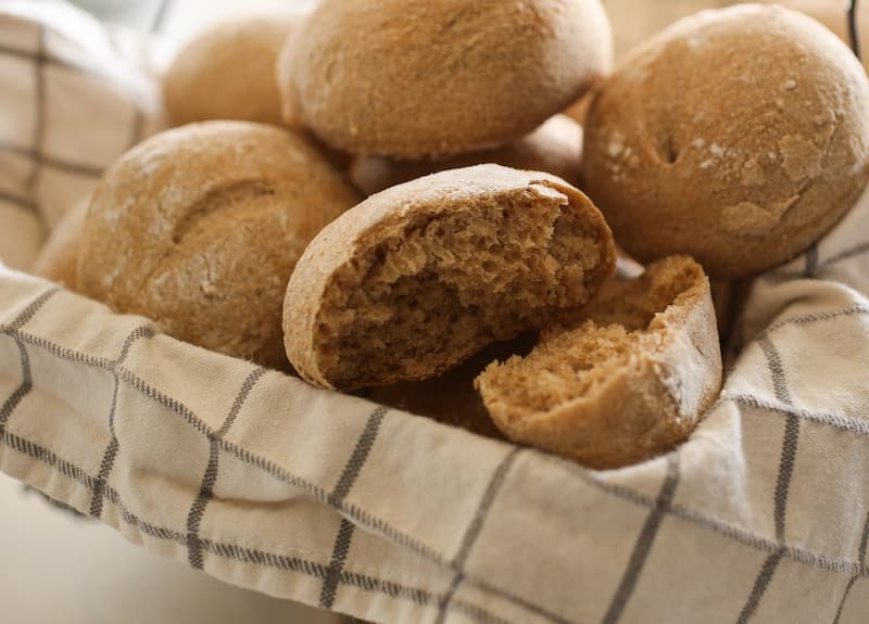 crusty sourdough rolls